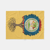 Belize-Flagge Baum des Lebens Anpassbar Fleecedecke (Vorderseite (Horizontal))