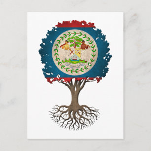 Belize-Flagge Baum des Lebens Anpassbar Postkarte