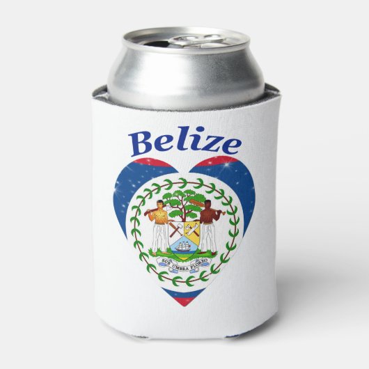 Belize-Flagge Dosenkühler (Kanne Vorderseite)