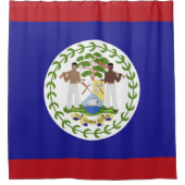 Belize-Flagge Duschvorhang (Vorderseite)