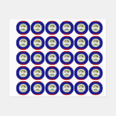 Belize-Flagge Etiketten (Blatt)
