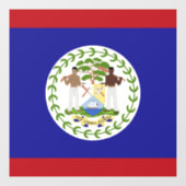 Belize-Flagge Fensteraufkleber (Blatt)