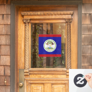 Belize-Flagge Fensteraufkleber