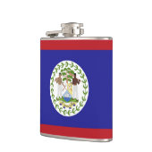 Belize-Flagge Flachmann (Links)