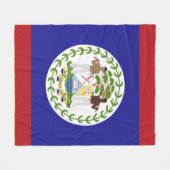 Belize-Flagge Fleecedecke (Vorderseite (Horizontal))