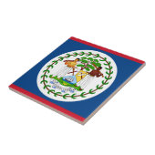 Belize-Flagge Fliese (Seite)
