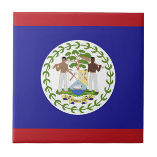 Belize-Flagge Fliese