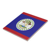 Belize-Flagge Fliese (Seite)