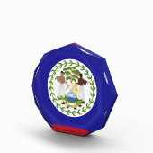 Belize-Flagge Fotoblock (Rechts)