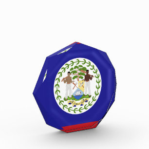 Belize-Flagge Fotoblock