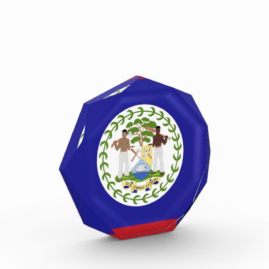 Belize-Flagge Fotoblock (Links)