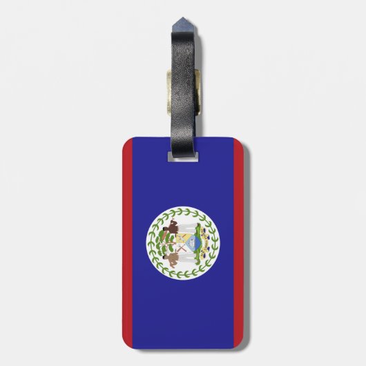 Belize-Flagge Gepäckanhänger (Rückseite vertikal)