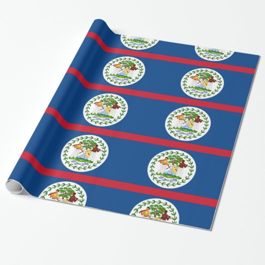 Belize-Flagge Geschenkpapier (Ungerollt)