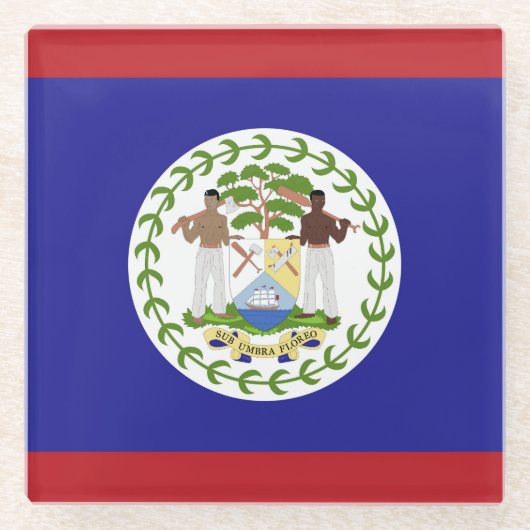 Belize-Flagge Glasuntersetzer (Vorderseite)