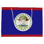 Belize-Flagge Große Geschenktüte (Rückseite)