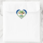Belize-Flagge Herz-Aufkleber (Tasche)