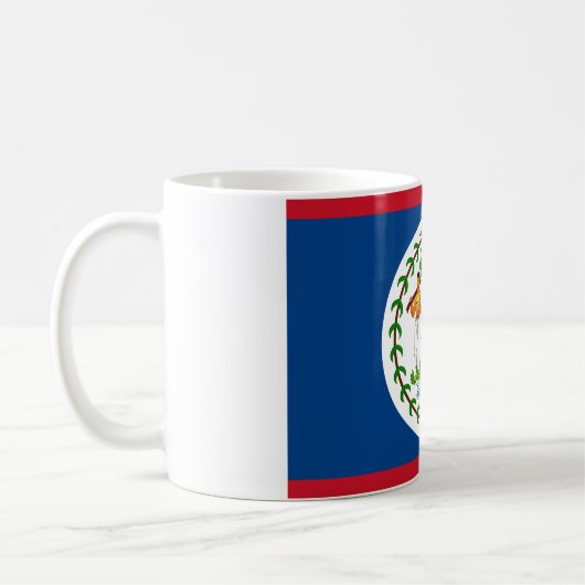 Belize-Flagge Kaffeetasse (Links)