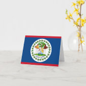 Belize-Flagge Karte (Gelbe Blume)