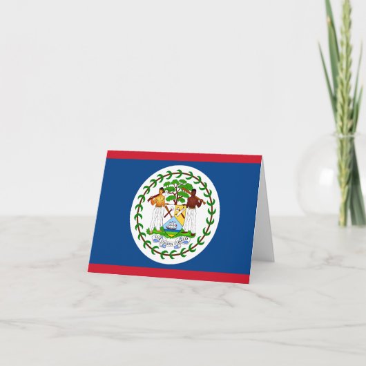 Belize-Flagge Karte (Vorderseite)