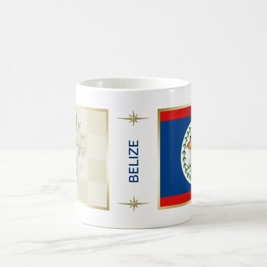 Belize-Flagge + Karten-Tasse Kaffeetasse (Mittel)
