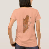 Belize-Flagge + Kartennummer T - Shirt (Rückseite)