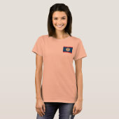 Belize-Flagge + Kartennummer T - Shirt (Vorne ganz)