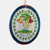 Belize-Flagge Keramik Ornament (Rechts)