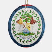 Belize-Flagge Keramik Ornament (Links)