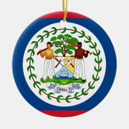Belize-Flagge Keramikornament