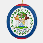 Belize-Flagge Keramikornament (Links)