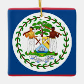 Belize-Flagge Keramikornament (Vorderseite)