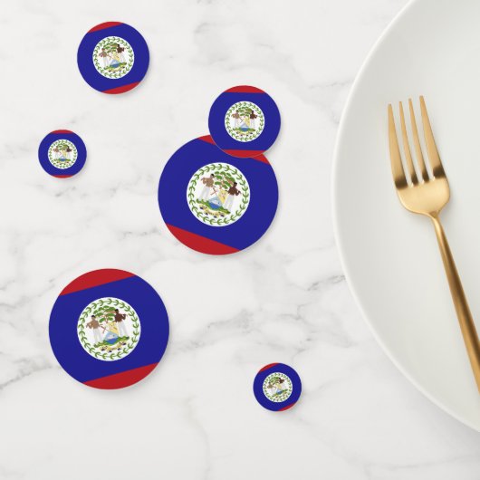 Belize-Flagge Konfetti (Gruppe)