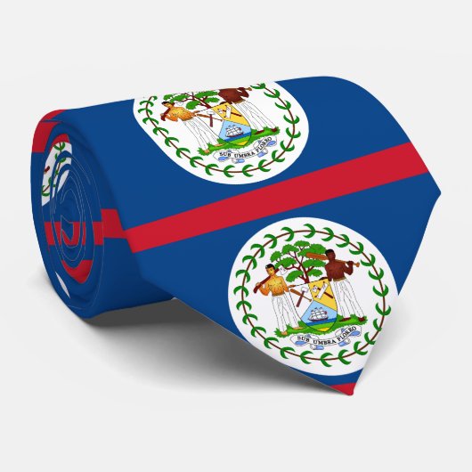 Belize-Flagge Krawatte (Gerollt)