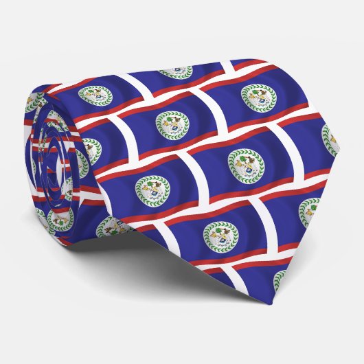 Belize-Flagge Krawatte (Gerollt)