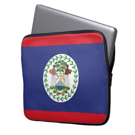 Belize-Flagge Laptopschutzhülle (Vorderseite Links)
