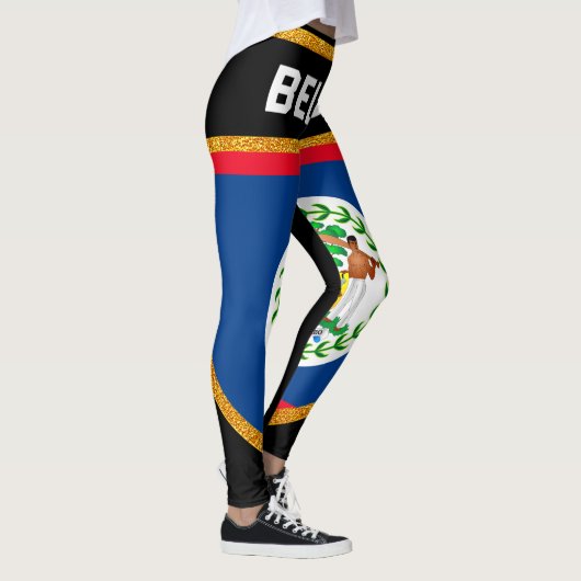 Belize-Flagge Leggings (Rechts)