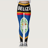 Belize-Flagge Leggings (Vorderseite)