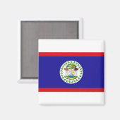 Belize-Flagge Magnet (Vorderseite/Rückseite)