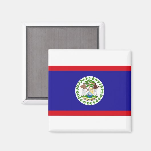 Belize-Flagge Magnet (Vorderseite/Rückseite)