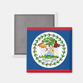 Belize-Flagge Magnet (Vorderseite/Rückseite)