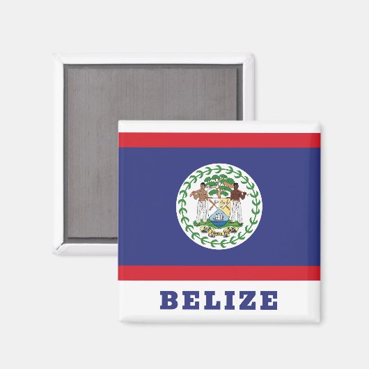 Belize-Flagge Magnet (Vorderseite/Rückseite)