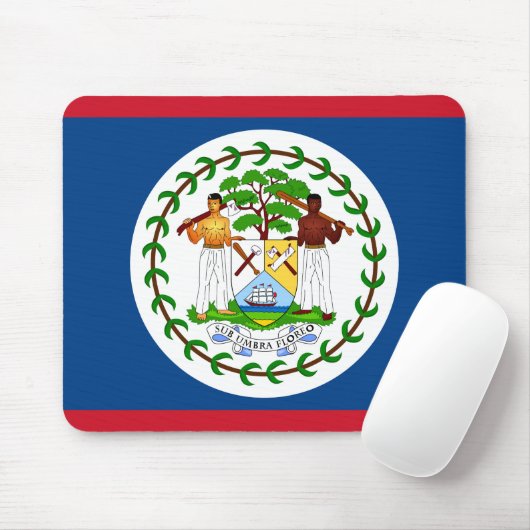 Belize-Flagge Mousepad (Mit Mouse)