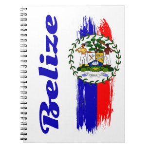 Belize-Flagge Notizblock