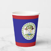 Belize-Flagge Pappbecher (Rückseite)