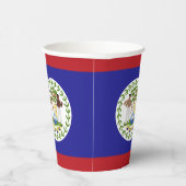 Belize-Flagge Pappbecher (Rechts)