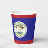 Belize-Flagge Pappbecher (Vorderseite)
