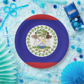 Belize-Flagge Pappteller (Party)