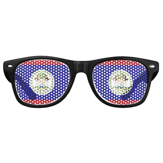 Belize-Flagge Partybrille (Vorderseite)