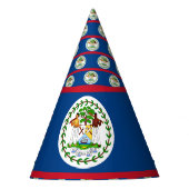 Belize-Flagge Partyhütchen (Vorderseite)