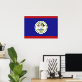Belize-Flagge Poster (Heimbüro)